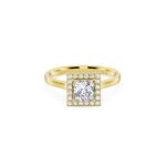 Versatile Princess Diamond Halo Stylish Ring