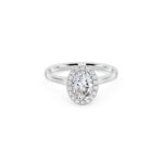 Versatile Oval Diamond Halo Stylish Ring 18kt & 14kt Gold