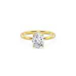 Timeless Oval Solitaire Diamond Ring in White, Yellow, or Rose Gold