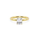 Radiant Claw Prong Solitaire Diamond Ring in Gold - Timeless Elegance