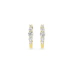 Graduating Hoop Earrings With Lab-Grown Diamonds In 14kt & 18kt Gold