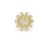 Crystal Whirl Cocktail Ring 18kt & 14kt Gold