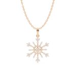 Snowflake Design Diamond Pendant 18kt & 14kt Gold