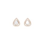 Teardrop Polki Halo Studs