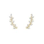 Enchanting Marquise Floral Ear Climber