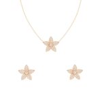 Morning Petal Diamond Pendant Set 18kt & 14kt Gold