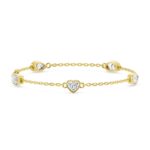 Multi Shape Diamond Bezel Set Station Bracelet 18kt & 14kt Gold