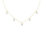 Dancing Diamonds Charm Necklace 14kt & 18kt Gold