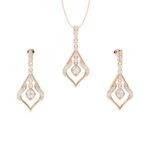 Aurora Gleam Diamond Pendant Set 14kt & 18kt Gold