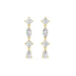 Princess Diamond Drop Earrings 14kt & 18kt Gold