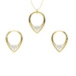 V-Twinkle Marquise Diamond Pendant Set 14kt & 18kt Gold