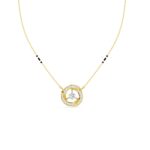 Twisted Circle Diamond Mangalsutra 18kt Gold
