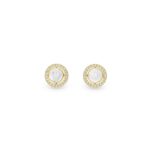Divine Halo Polki Stud 14kt & 18kt Gold