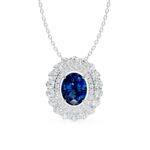 Serenity Halo Diamond Pendant 18kt & 14kt Gold