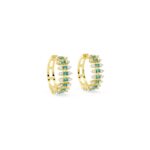 Verdant Halo Diamond Hoop 14kt & 18kt Gold