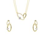 Floral Grace Diamond Pendant Set 14kt & 18kt Gold