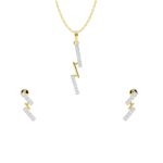 Diamond Thunder Pendant Set