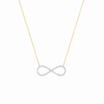 Diamond Infinity Pendant 18kt & 14kt Gold