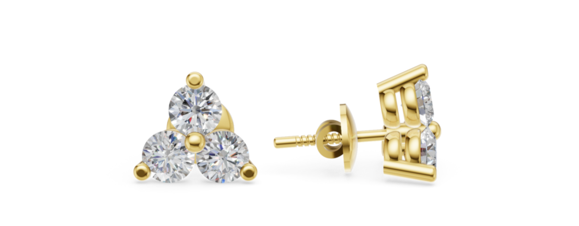 YG2-61-980×980 Three Stone Diamond Stud
